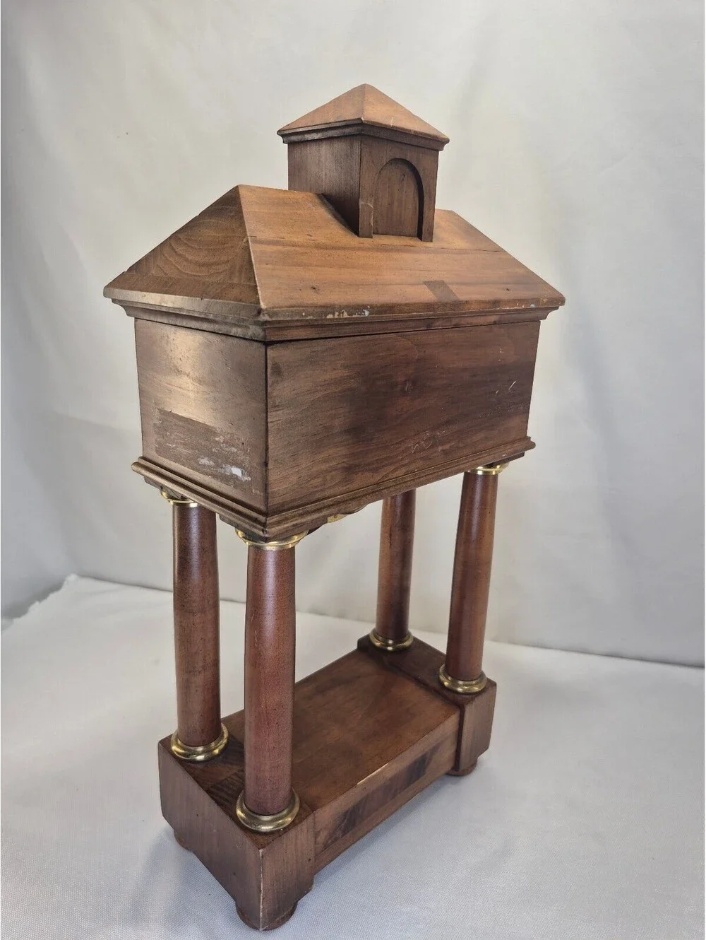 Vintage Ethan Allen wood manual clock